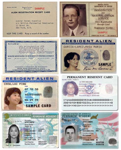 green cards from 1940 to 2017